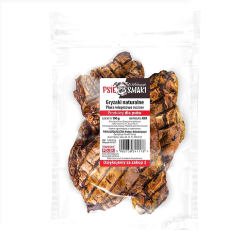 Kołodziejczyk Płuca Wieprzowe 100 g | przysmak dla psa