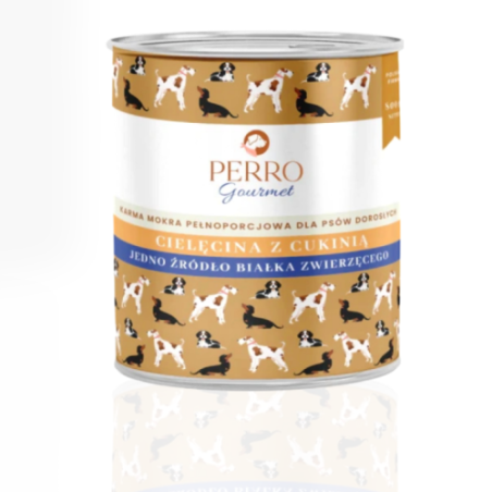 Perro Gourmet Cielęcina z Cukinią 800 g | mokra karma dla psa