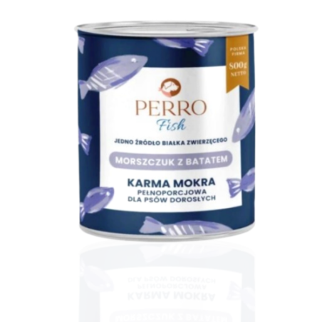 Perro Morszczuk z Batatami 800 g | mokra karma dla psa