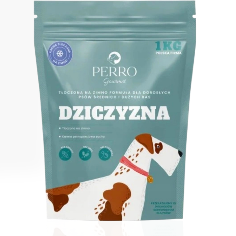 Perro Dziczyzna Adult Tłoczona na Zimno 1 kg | sucha karma dla psa