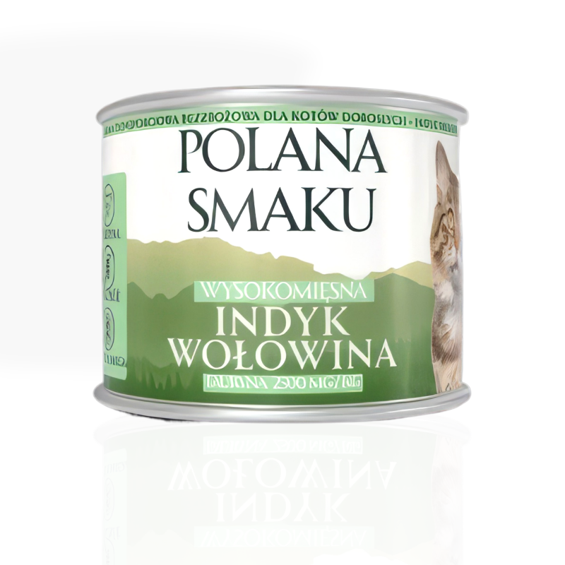Polana Smaku Indyk Wołowina 200 g | mokra karma dla kota