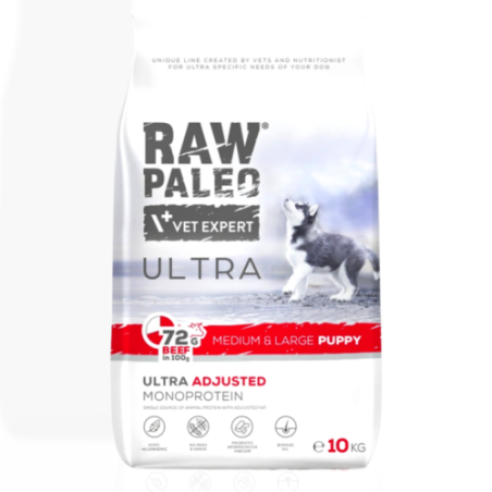 Raw Paleo Ultra Puppy Medium & Large 10 kg | sucha karma dla psa