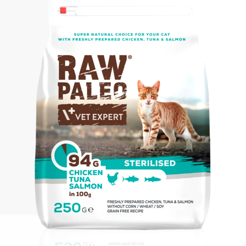 Raw Paleo Kurczak Tuńczyk Łosoś 0,5 kg | sucha karma dla kota