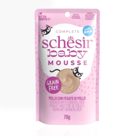 Schesir Baby Mousse z Wątróbką 70 g | mokra karma dla kota