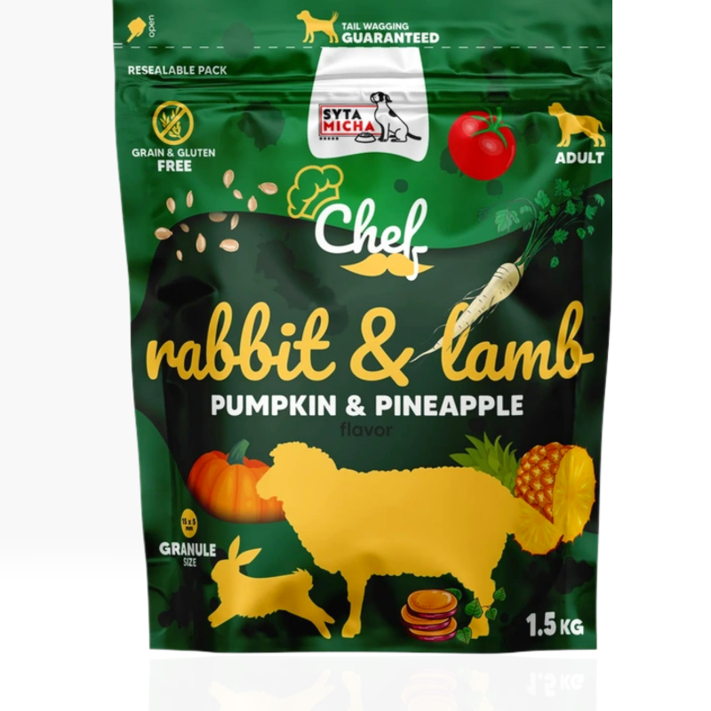 Syta Micha Chef Królik Jagnięcina 1,5 kg | sucha karma dla psa