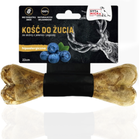 Syta Micha Kość Jeleń z Jagodą 22cm | przysmak dla psa