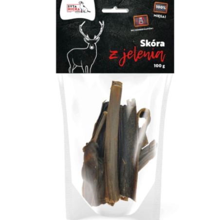 Syta Micha Skóra z Jelenia 100 g | przysmak dla psa