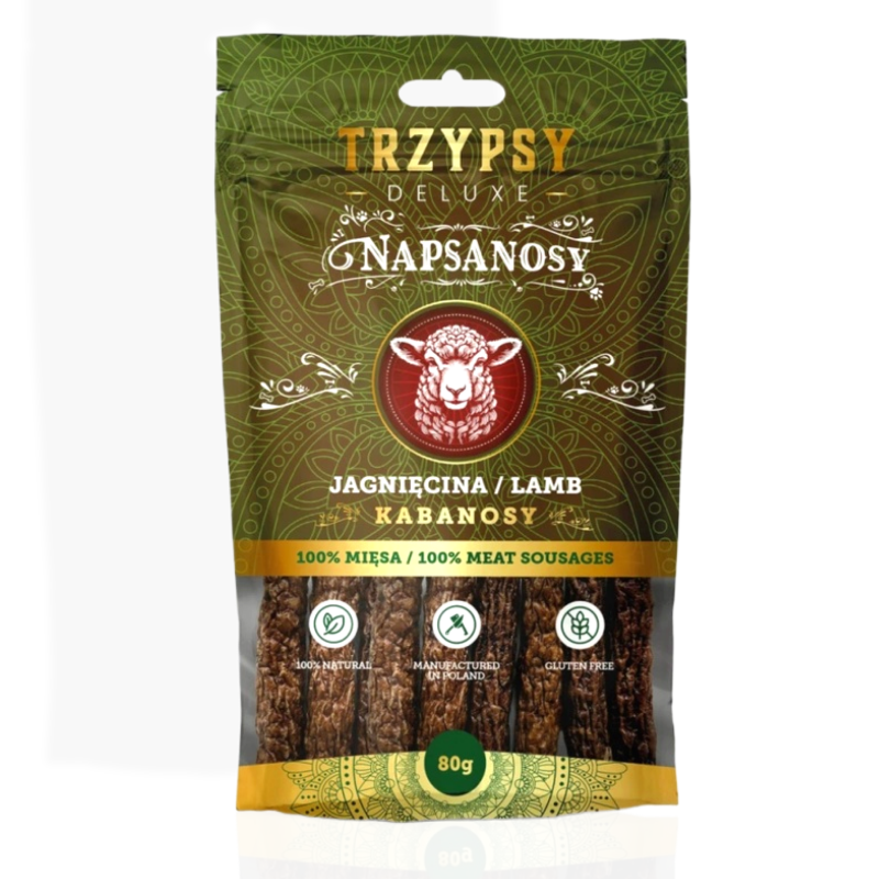 Trzy Psy Napsanosy Jagnięcina 80 g | przysmak dla psa