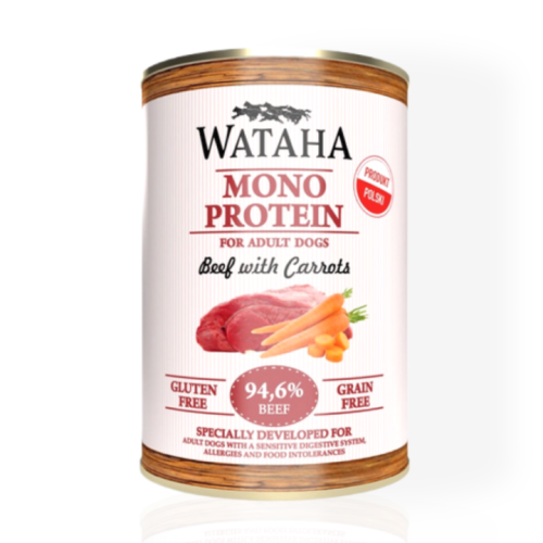 Wataha Mono Adult Wołowina z Marchewką 400 g | mokra karma dla psa