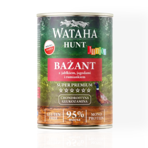 Wataha Mono Junior Bażant z Jabłkiem 400 g | mokra karma dla psa