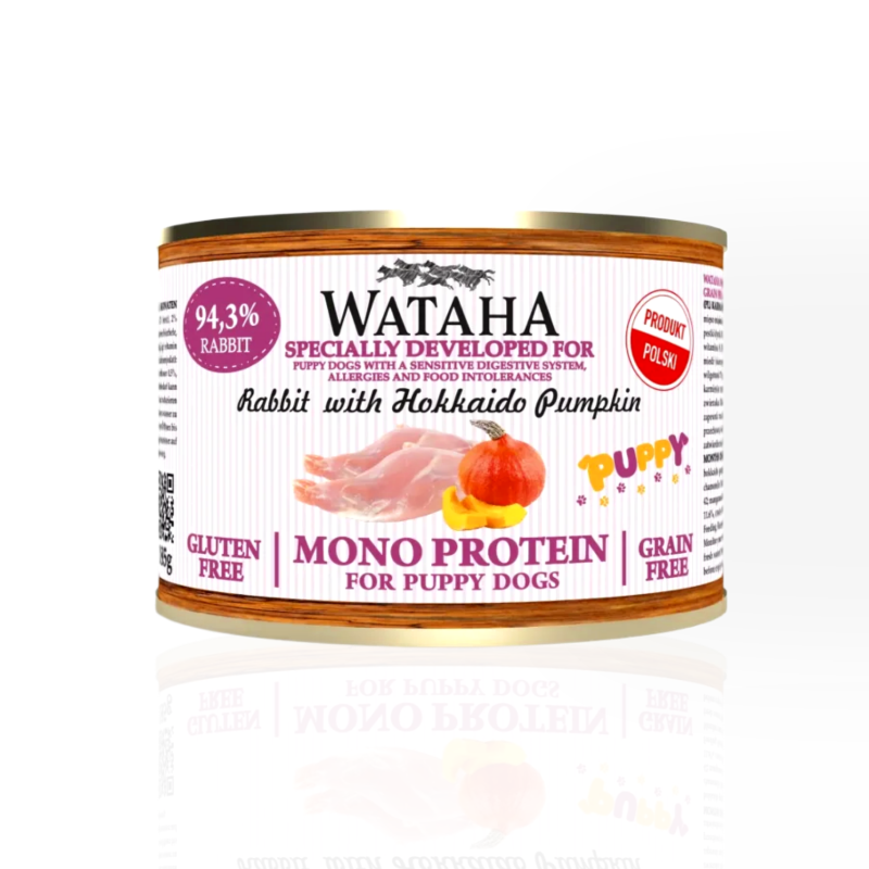 Wataha Mono Puppy Królik Jabłko Dynia 185 g | mokra karma dla psa