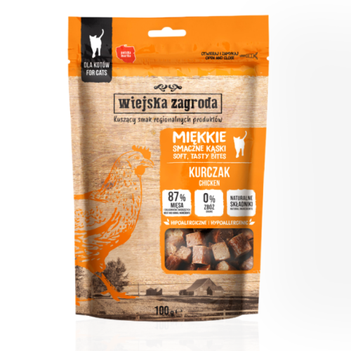 Wiejska Zagroda Kąski z Kurczaka 100 g | przysmak dla kota
