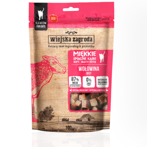 Wiejska Zagroda Mono Kąski Cielęcina 150 g | przysmak dla psa