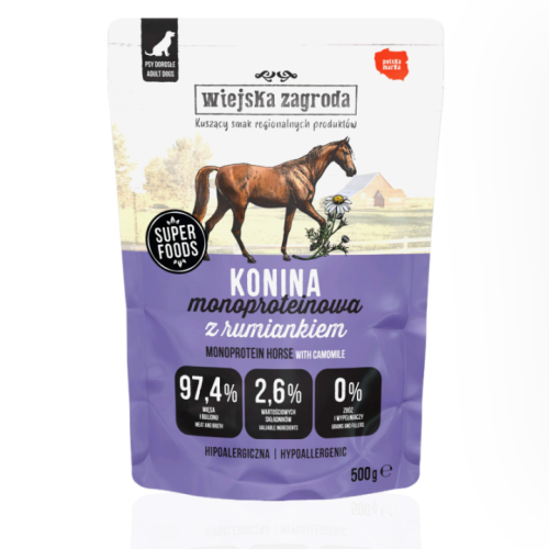 Wiejska Zagroda Konina 500 g | mokra karma dla psa
