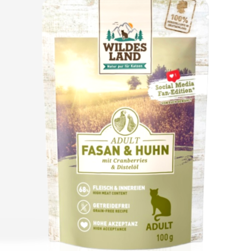Wildes Land Cat Bażant Kurczak 100 g | mokra karma dla kota