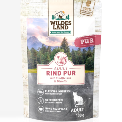 Wildes Land Cat Pure Wołowina 100 g | mokra karma dla kota