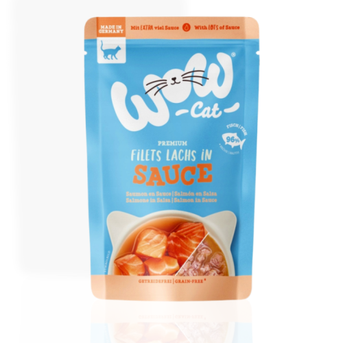 Wow Cat Filety z Łososia w Sosie 85 g | mokra karma dla kota