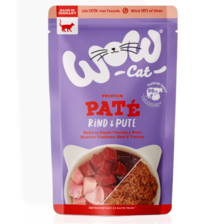 Wow Cat Wołowina z Indykiem 125 g | mokra karma dla kota