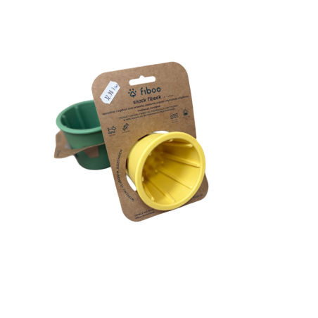 Fiboo Kubek Snack Fibeek żółty 9×8 cm | Fiboo