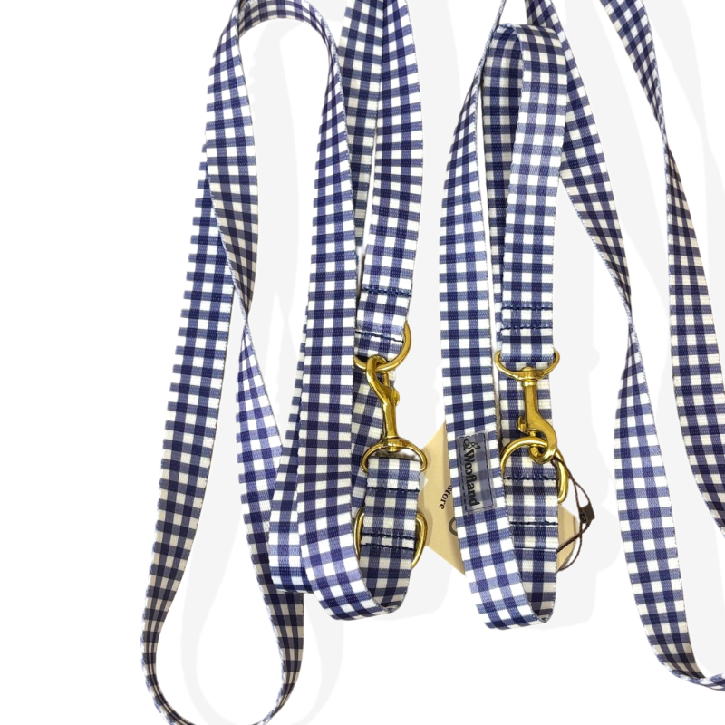Woofland Midnight Check 400cm/25mm | przepinana smycz dla psa