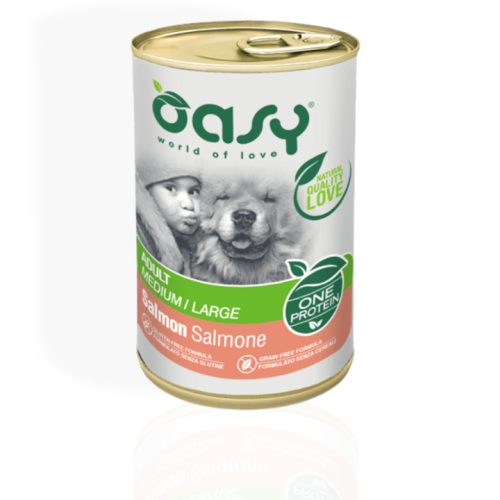 Oasy One Protein Adult Łosoś 400g | Monobiałkowa Karma Mokra dla Psa