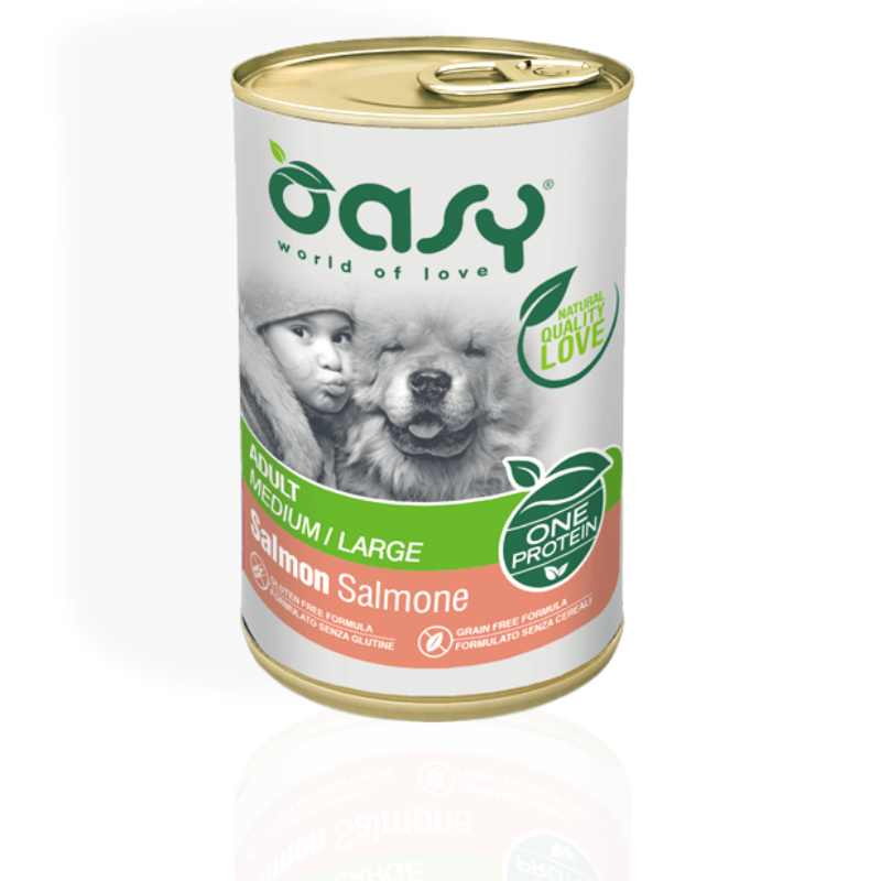 Oasy One Protein Adult Łosoś 400g | Monobiałkowa Karma Mokra dla Psa