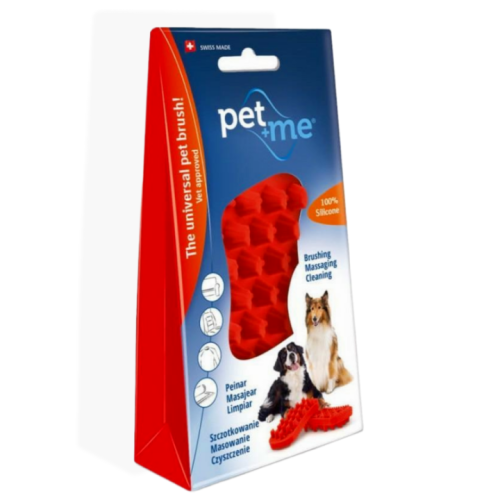 Pet+Me szczotka czerwona | szczotka dla psa i kota