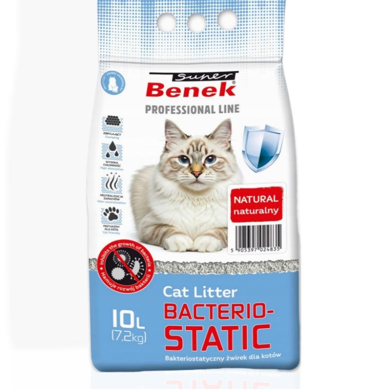 Super Benek żwirek bakteriostatyczny 10l | żwirek dla kota