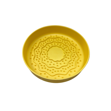 Fiboo Lick Fiboowl miska 2w1 19 cm żółta | Fiboo