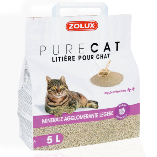 Zolux Purecat Natural 5l | żwirek mineralny dla kota