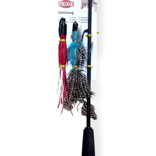 Trixie Wędka teleskopowa z dwiema zabawkami 40-98cm | wędka dla kota