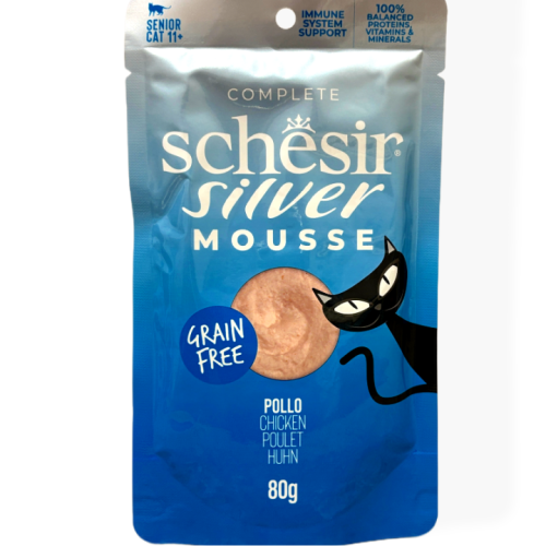 Schesir Silver Mus Kurczak z Dynią 80g | Karma dla kota seniora