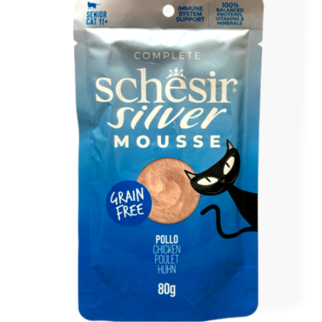 Schesir Silver Mus Kurczak z Dynią 80g | Karma dla kota seniora