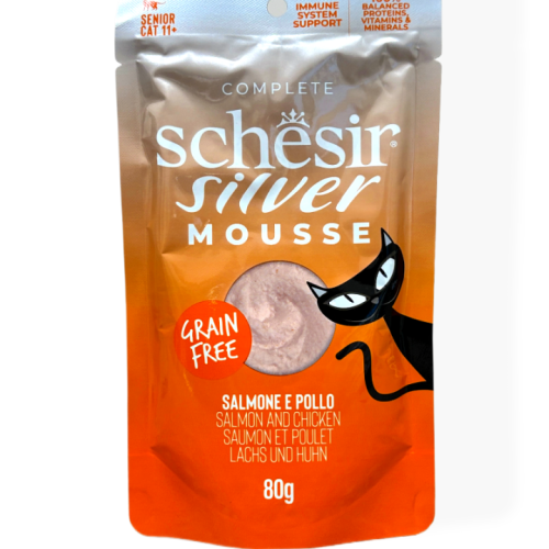 Schesir Silver Mus Łosoś z Dynią 80g | Karma dla kota seniora