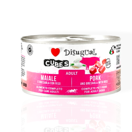 Disugual Cubes Wieprz 150g | Monobiałkowa mokra karma dla psa
