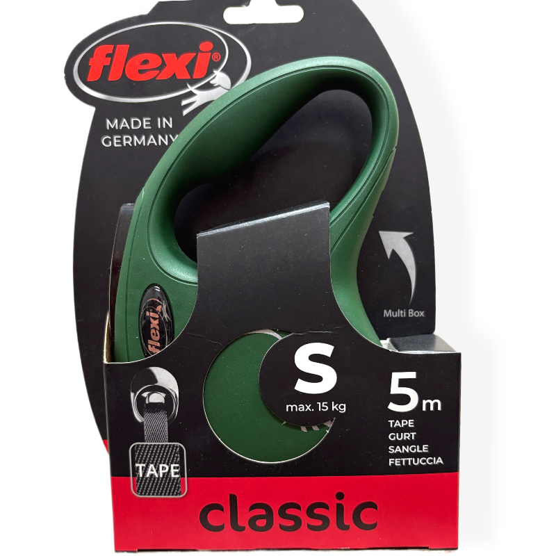 Flexi New Classic smycz automatyczna 5m S oliwkowa | Smycze