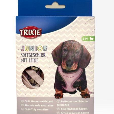 Trixie szelki dla szczeniąt ze smyczą liliowe | Szelki