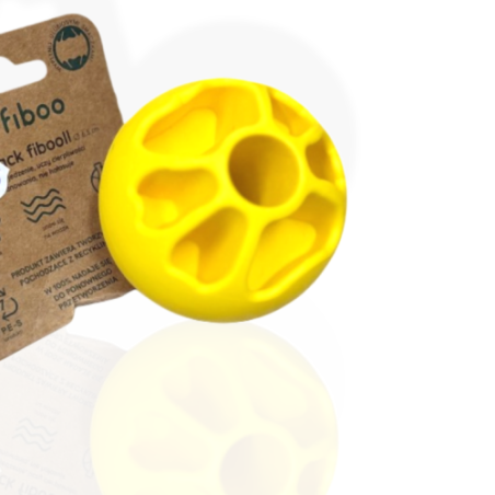 Fiboo Snack Fiboll 6,5 cm żółta | przysmak dla psa i kota