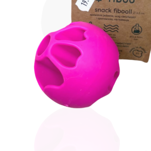 Fiboo Snack Fiboll 6,5cm różowa | przysmak dla psa