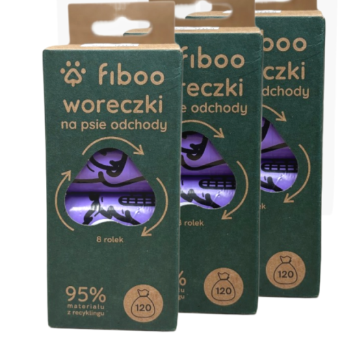 Fiboo Woreczki na odchody 120szt. | woreczki na odchody