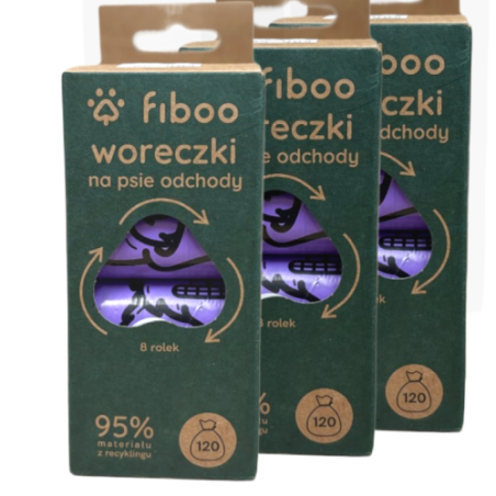 Fiboo Woreczki na odchody 120szt. | woreczki na odchody