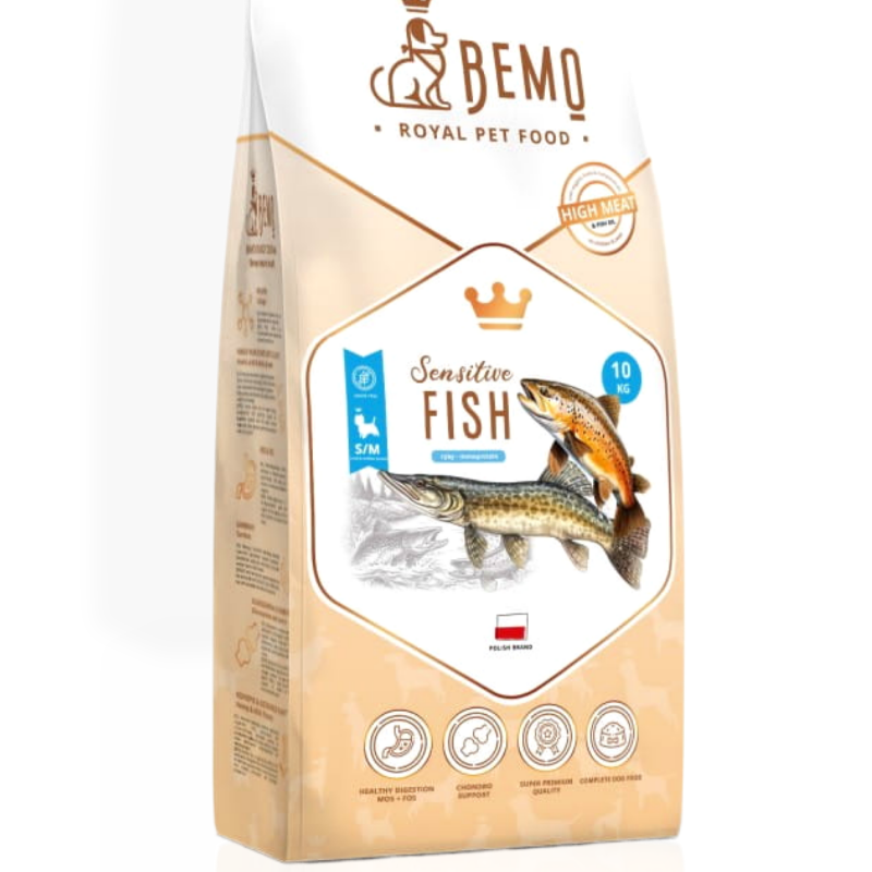 Bemo Tłoczona na Zimno Ryby Rzeczne 1kg | Karma dla psa