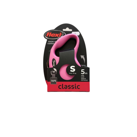 Flexi Smycz automatyczna Classic S 5m różowa | Flexi