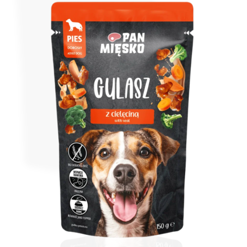 Pan Mięsko Gulasz Indyk Cielęcina 150g | Karma mokra dla psa