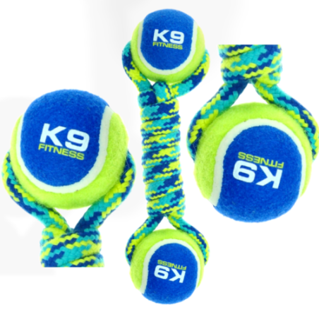 Zeus K9 Fitness Hantel Sznurkowy z Piłkami 23cm | Szarpak