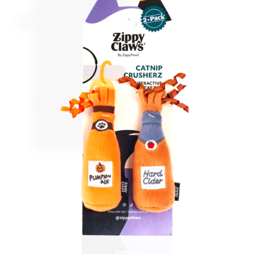 ZippyClaws Catnip Crusherz 2-Pak Cider & Pumpkin Ale