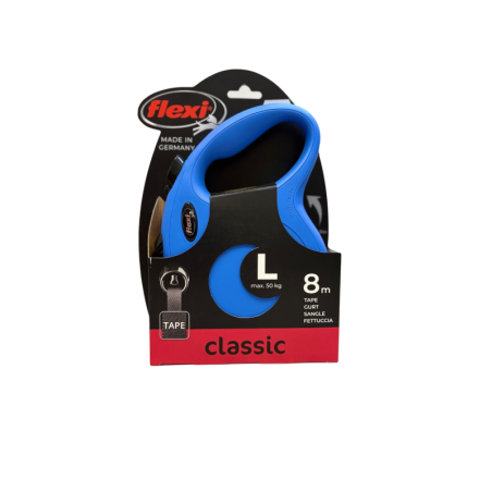 Flexi Smycz automatyczna Classic L 8m niebieska | Flexi