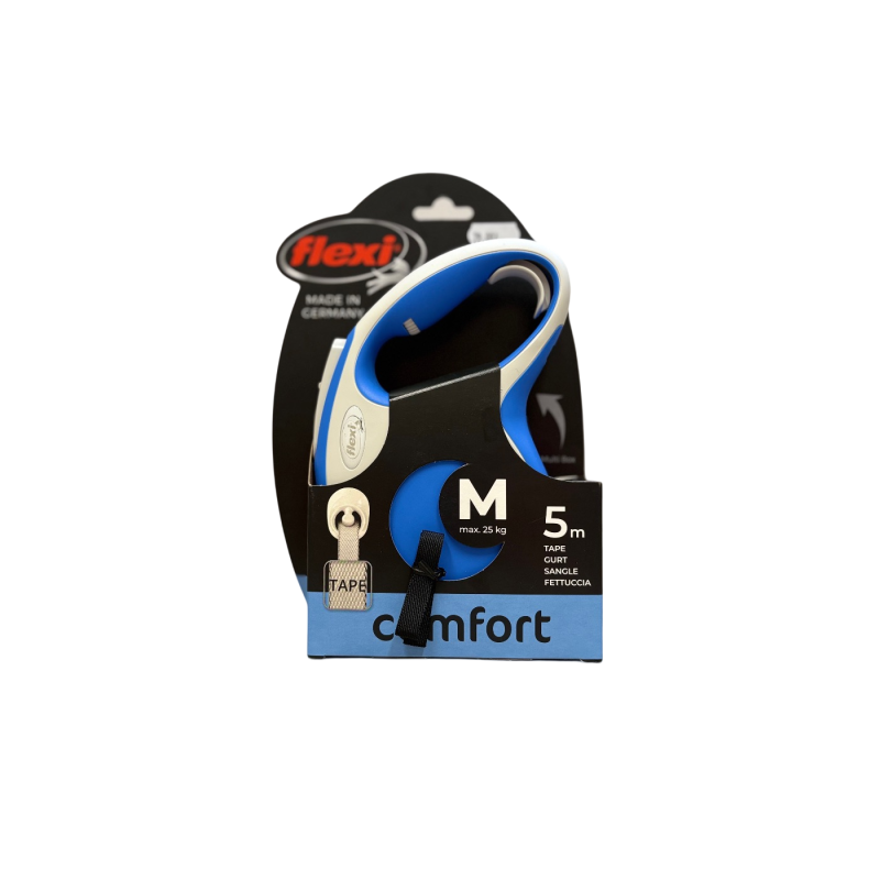 Flexi Smycz automatyczna Comfort M 5m niebieska | Flexi