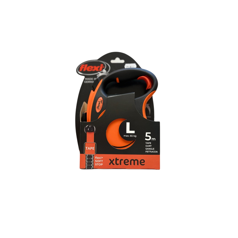 Flexi Smycz automatyczna Xtreme L 5m pomarańczowa | Flexi