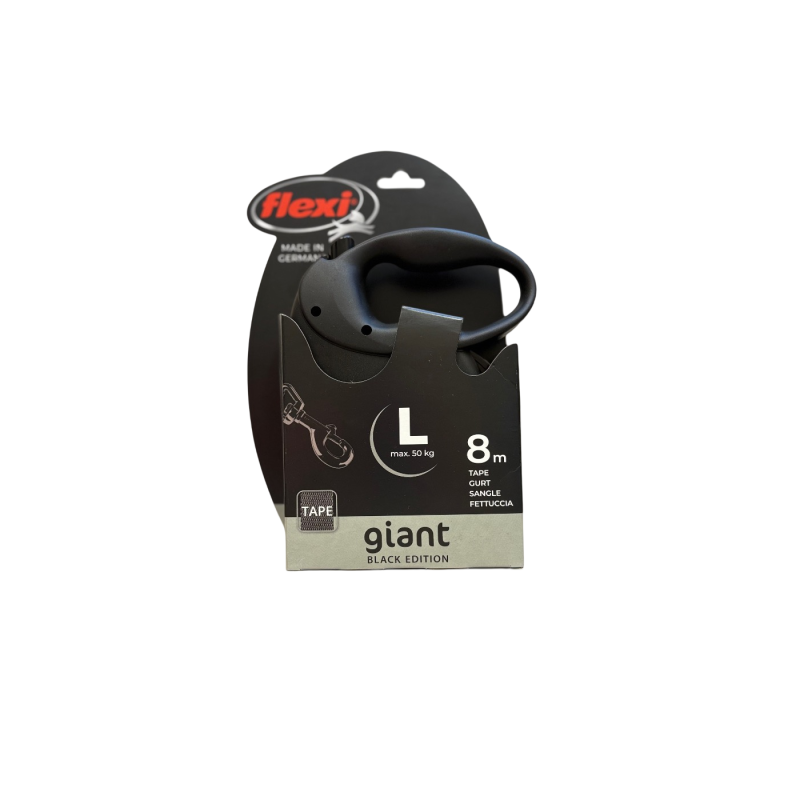 Flexi Smycz automatyczna Giant L 8m czarna | Flexi